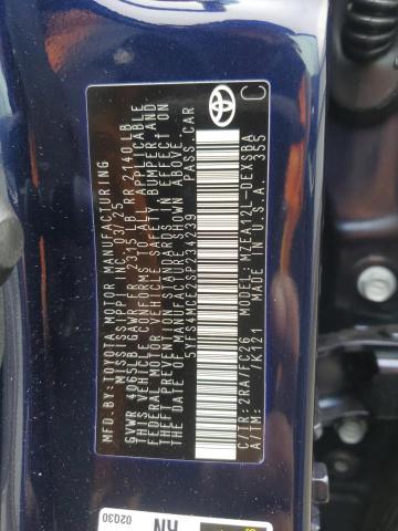 5YFS4MCE2SP234239 - 2025 TOYOTA COROLLA SE ლურჯი ფოტო 12