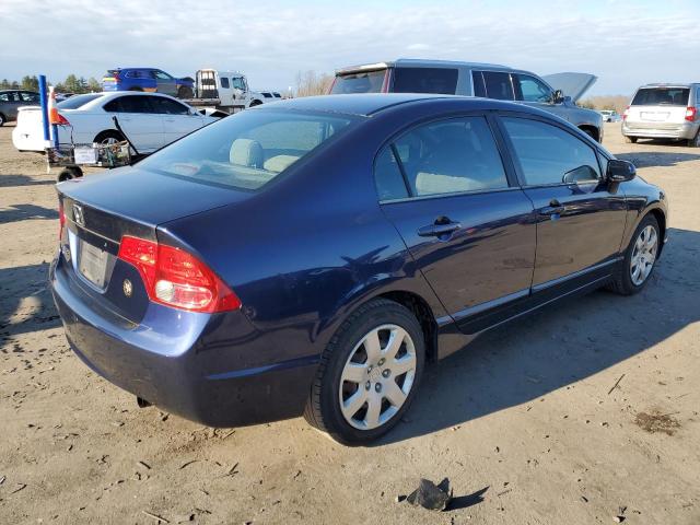 1HGFA16576L120452 - 2006 HONDA CIVIC LX BLUE photo 3