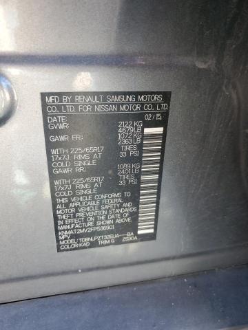 KNMAT2MV2FP536901 - 2015 NISSAN ROGUE S GRAY photo 13