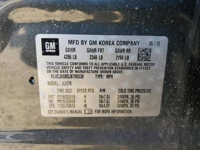 KL4CJASB0JB705539 - 2018 BUICK ENCORE PREFERRED Grau Foto 13