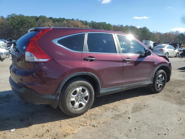 5J6RM3H33CL036547 - 2012 HONDA CR-V LX BURGUNDY photo 3