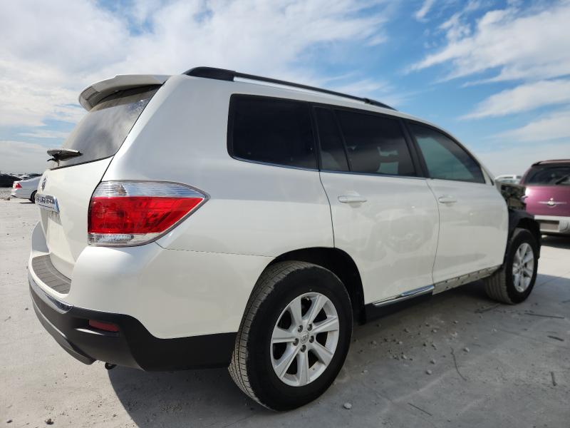 5TDZK3EH7DS094463 - 2013 TOYOTA HIGHLANDER BASE Белый фото 3