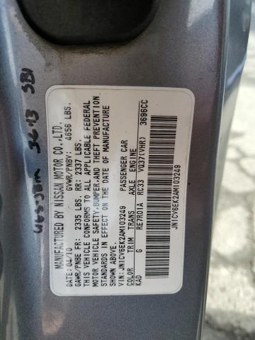 JN1CV6EK2AM103249 - 2010 INFINITI G37 BASE SILVER photo 13