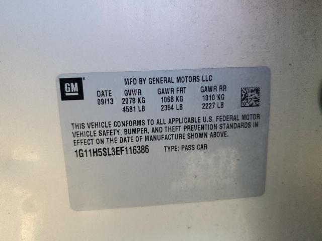 1G11H5SL3EF116386 - 2014 CHEVROLET MALIBU LTZ 金色 照片 12