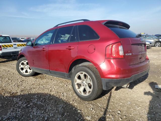 2FMDK3JC0EBA94369 - 2014 FORD EDGE SEL RED photo 2