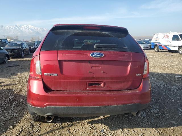 2FMDK3JC0EBA94369 - 2014 FORD EDGE SEL RED photo 6