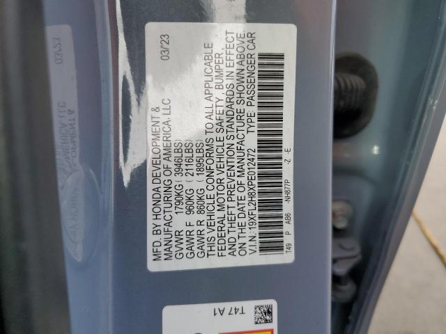 19XFL2H8XPE012472 - 2023 HONDA CIVIC SPORT 灰色 照片 12