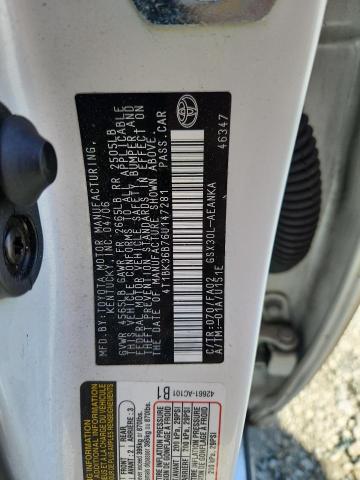 4T1BK36B76U147281 - 2006 TOYOTA AVALON XL WHITE photo 12