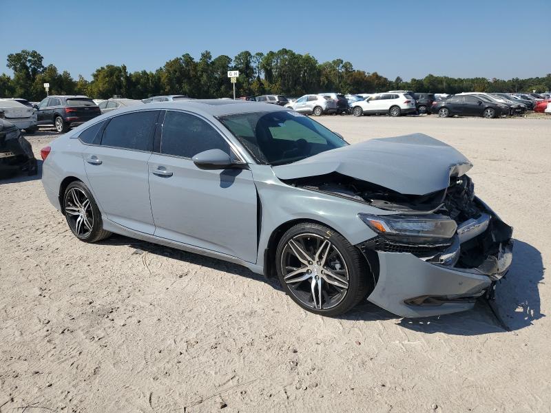 1HGCV2F96MA014549 - 2021 HONDA ACCORD TOURING GRAY photo 4