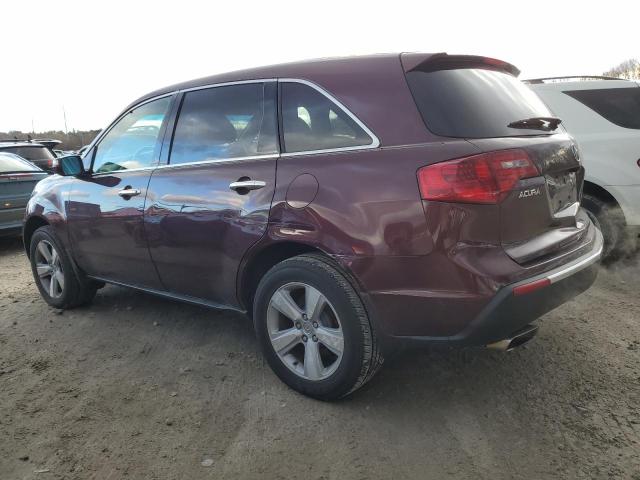 2HNYD2H67BH510480 - 2011 ACURA MDX TECHNOLOGY BURGUNDY photo 2