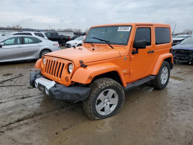 1C4GJWBGXCL176419 - 2012 JEEP WRANGLER SAHARA ORANGE photo 1