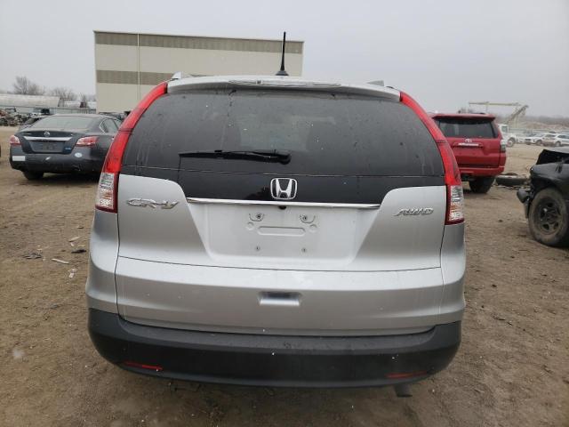 JHLRM4H79CC015235 - 2012 HONDA CR-V EXL SILVER photo 6