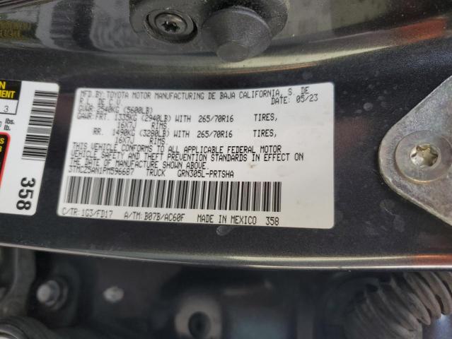 3TMCZ5AN1PM596687 - 2023 TOYOTA TACOMA DOUBLE CAB 石墨色 照片 13