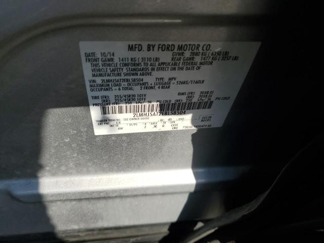 2LMHJ5AT2EBL58504 - 2014 LINCOLN MKT SILVER photo 13