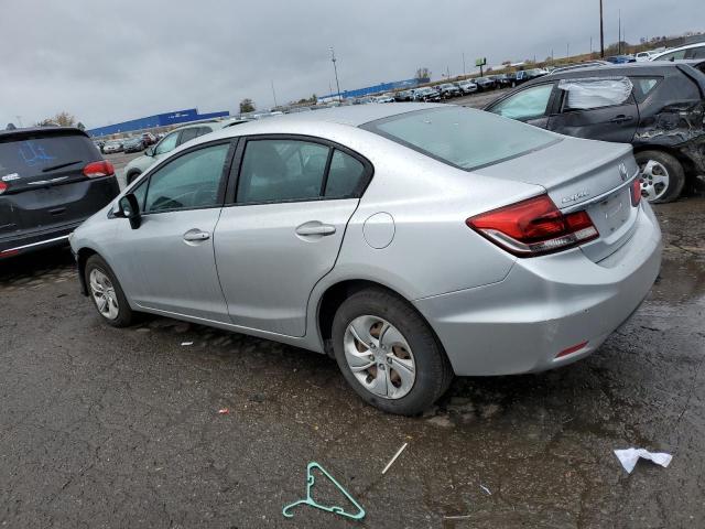 2HGFB2F55DH590329 - 2013 HONDA CIVIC LX SILVER photo 2