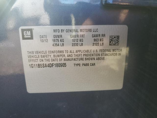 1G11B5SA4DF180905 - 2013 CHEVROLET MALIBU LS Mavi fotoğraf 12