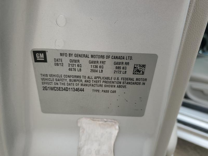 2G1WC5E34D1134644 - 2013 CHEVROLET IMPALA LTZ SILVER photo 12