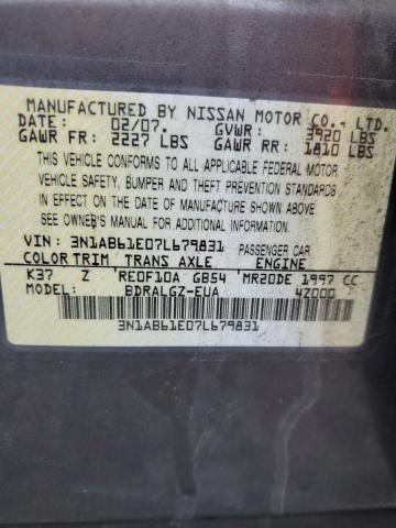 3N1AB61E07L679831 - 2007 NISSAN SENTRA 2.0 BROWN photo 12