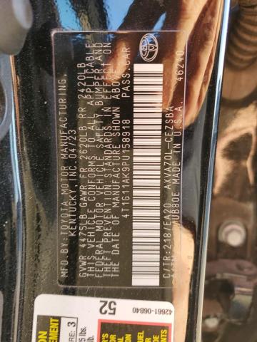 4T1G11AK9PU158918 - 2023 TOYOTA CAMRY SE NIGHT SHADE BLACK photo 12