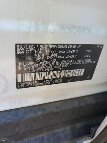 2T3W1RFV6KC026097 - 2019 TOYOTA RAV4 XLE WHITE photo 14