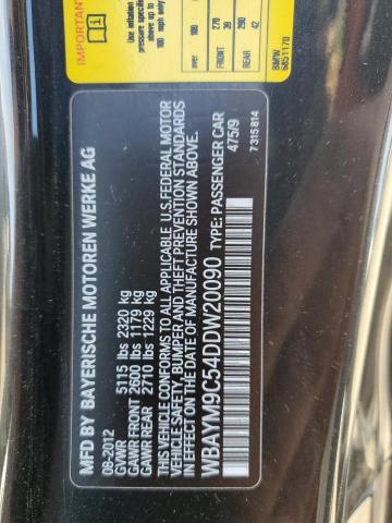 WBAYM9C54DDW20090 - 2013 BMW 650 I BLACK photo 12