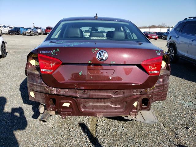 1VWBH7A32CC110244 - 2012 VOLKSWAGEN PASSAT SE BURGUNDY photo 6