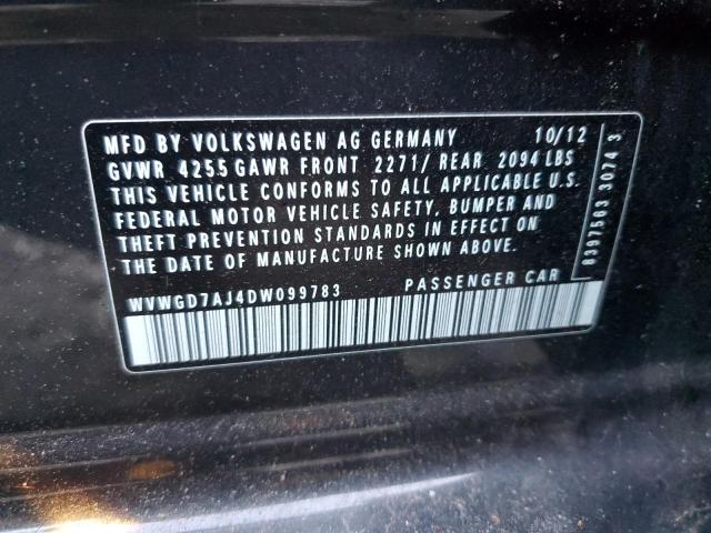 WVWGD7AJ4DW099783 - 2013 VOLKSWAGEN GTI CHARCOAL photo 13