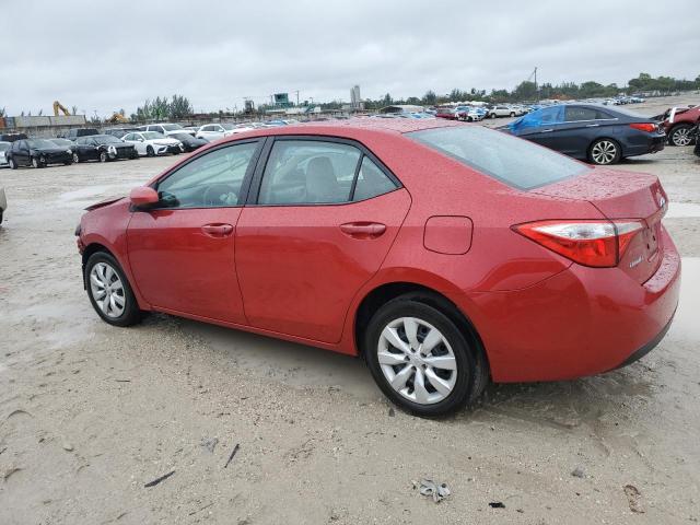 2T1BURHE5GC548559 - 2016 TOYOTA COROLLA L RED photo 2