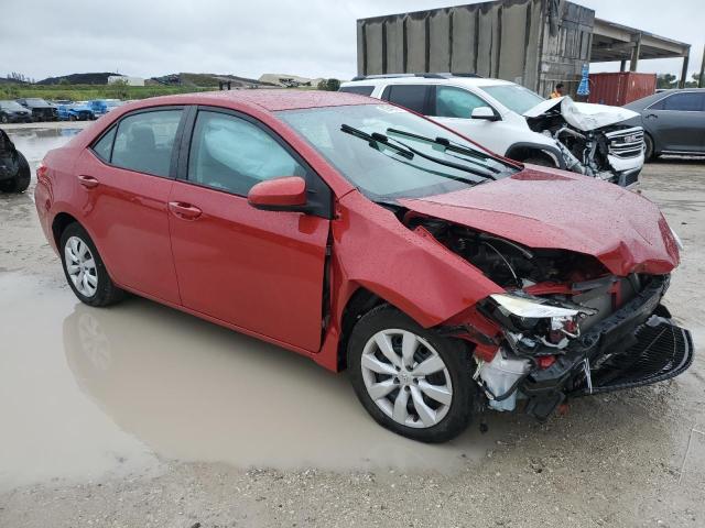 2T1BURHE5GC548559 - 2016 TOYOTA COROLLA L RED photo 4