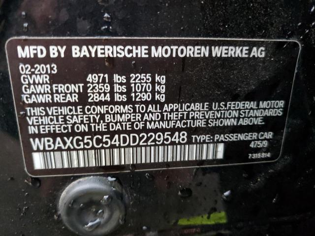 WBAXG5C54DD229548 - 2013 BMW 528 I BLACK photo 12