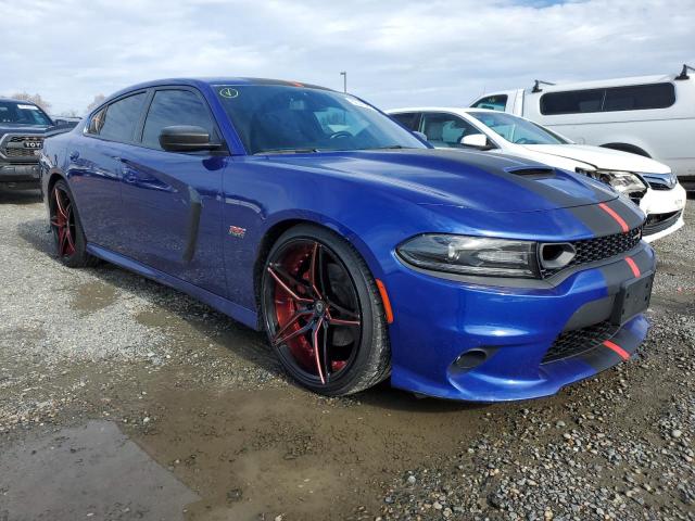 2C3CDXGJ7LH166433 - 2020 DODGE CHARGER SCAT PACK BLUE photo 4