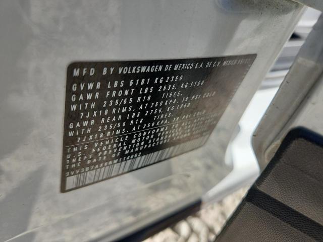 3VV3B7AX6NM114652 - 2022 VOLKSWAGEN TIGUAN SE WHITE photo 13