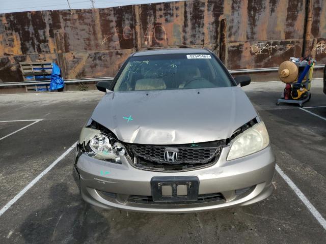 1HGEM22554L025643 - 2004 HONDA CIVIC LX BEIGE photo 5