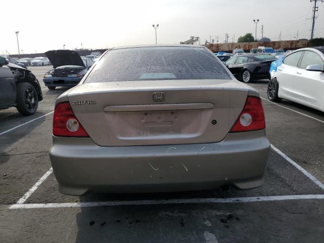 1HGEM22554L025643 - 2004 HONDA CIVIC LX BEIGE photo 6