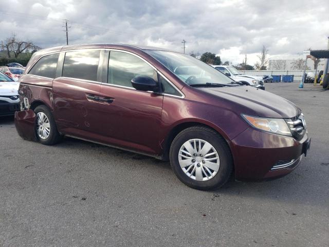 5FNRL5H25FB082111 - 2015 HONDA ODYSSEY LX MAROON photo 4