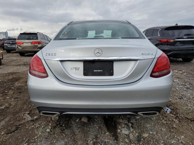 55SWF4KB6GU177273 - 2016 MERCEDES-BENZ C 300 4MATIC SILVER photo 6