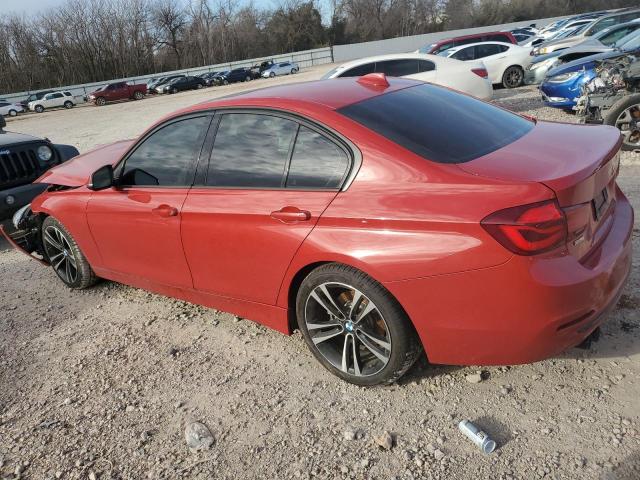 WBA8B9C57JEE82088 - 2018 BMW 330 I RED photo 2