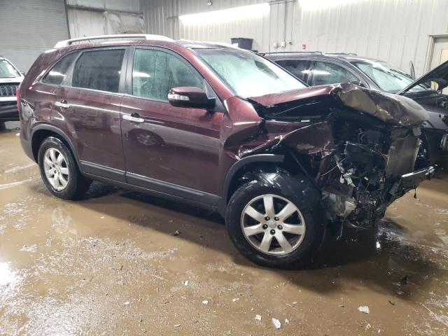 5XYKT4A66CG265112 - 2012 KIA SORENTO BASE BURGUNDY photo 4