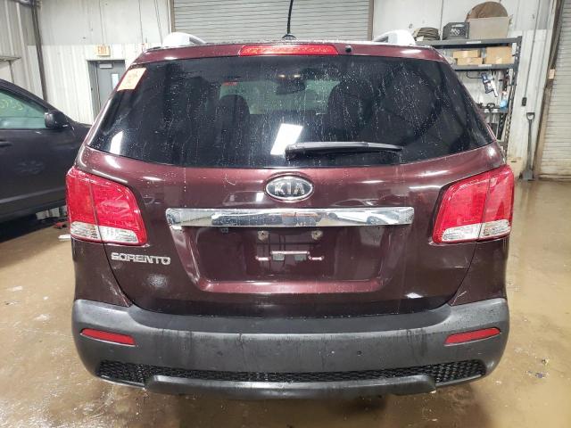 5XYKT4A66CG265112 - 2012 KIA SORENTO BASE BURGUNDY photo 6