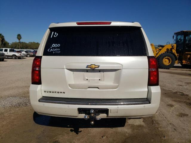 1GNSCKKC4FR211832 - 2015 CHEVROLET SUBURBAN C1500 LTZ WHITE photo 6