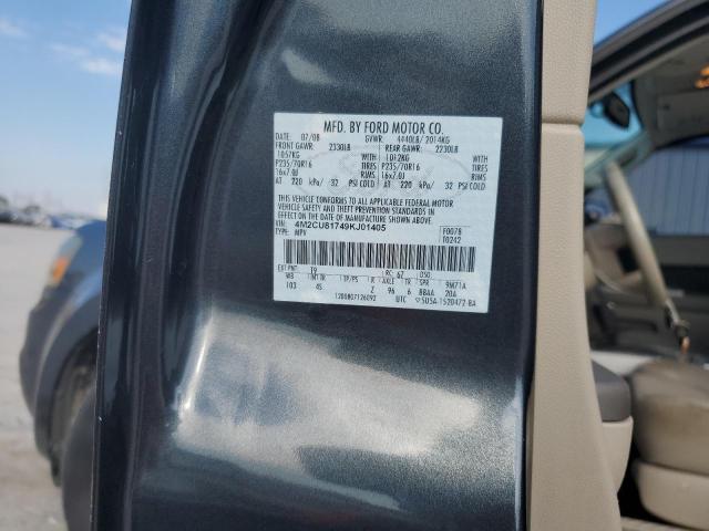 4M2CU81749KJ01405 - 2009 MERCURY MARINER შავი ფოტო 13