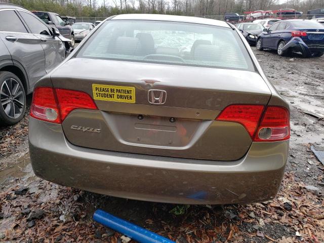 2HGFA16578H336821 - 2008 HONDA CIVIC LX BROWN photo 6