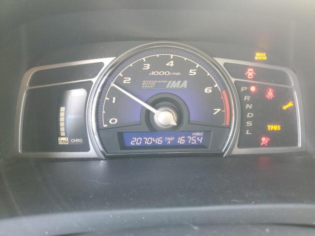 JHMFA3F27AS005380 - 2010 HONDA CIVIC HYBRID BLACK photo 9