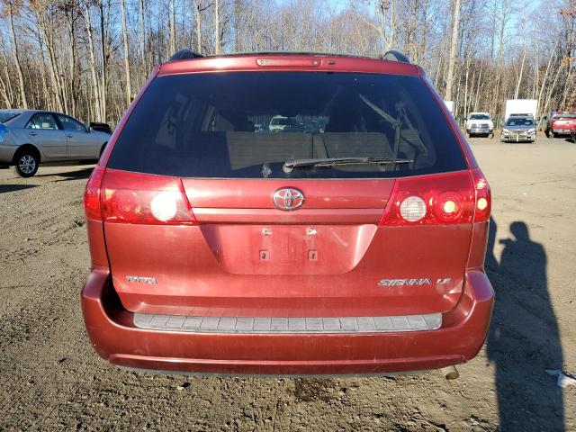 5TDZA23CX6S537924 - 2006 TOYOTA SIENNA CE MAROON photo 6