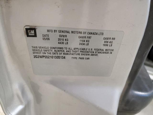 2G2WP552161305134 - 2006 PONTIAC GRAND PRIX 灰色 照片 12