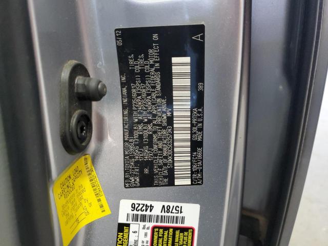 5TDKK3DC5CS257343 - 2012 TOYOTA SIENNA LE 银色 照片 14