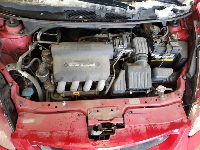 JHMGD38408S073816 - 2008 HONDA FIT RED photo 11