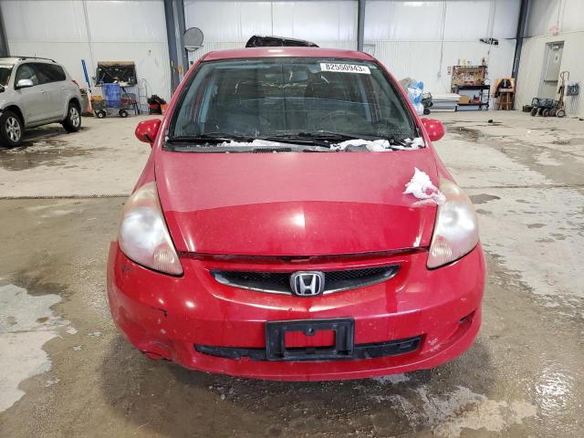 JHMGD38408S073816 - 2008 HONDA FIT RED photo 5