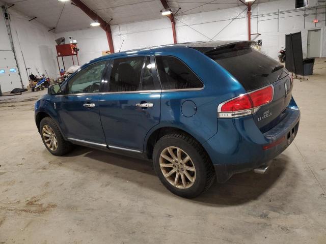 2LMDJ8JK0BBJ17219 - 2011 LINCOLN MKX BLUE photo 2