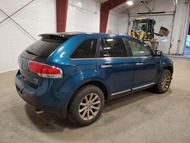 2LMDJ8JK0BBJ17219 - 2011 LINCOLN MKX BLUE photo 3